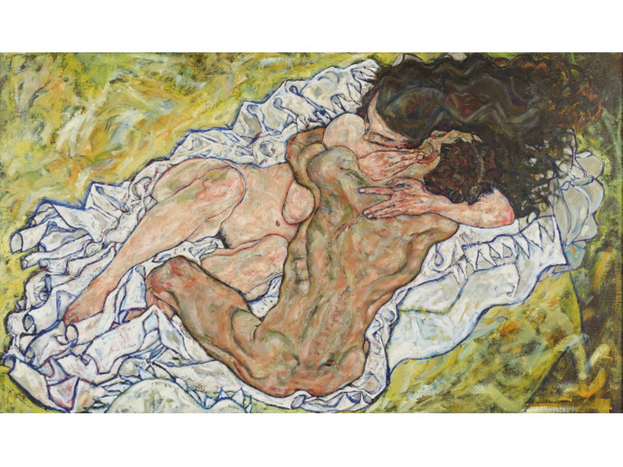 Egon Schiele, Die Umarmung, 1917 © Belvedere, Wien, Foto: Belvedere, Wien/Johannes Stoll